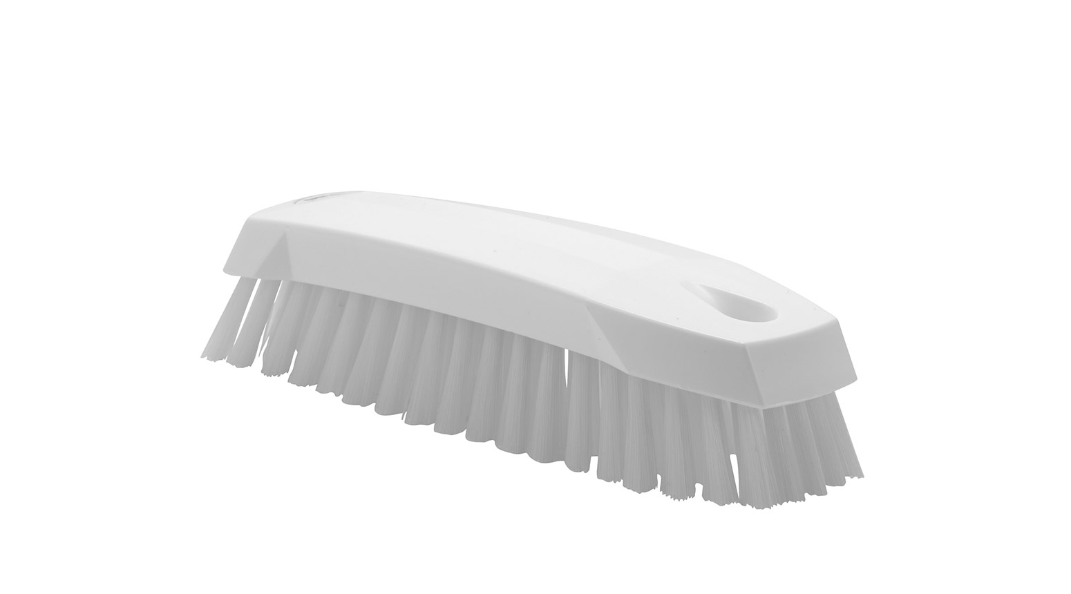 VIKAN Handbürste M, medium, 165 mm, Borstenlänge 26 mm, weiss