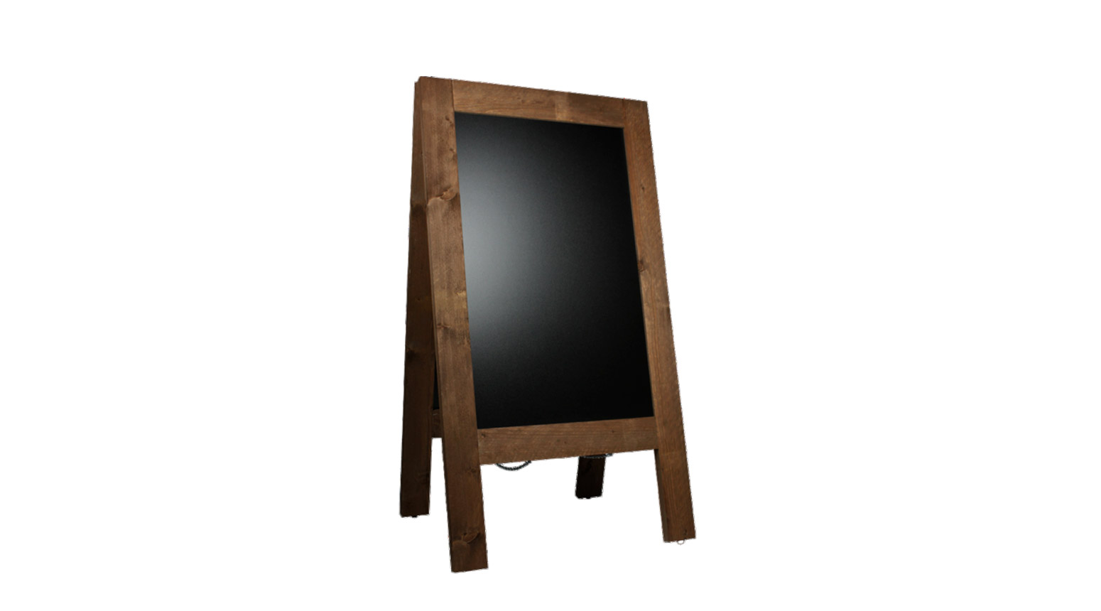 Reklameständer, Kreidetafel, 130 x 70 cm, Holz, braun
