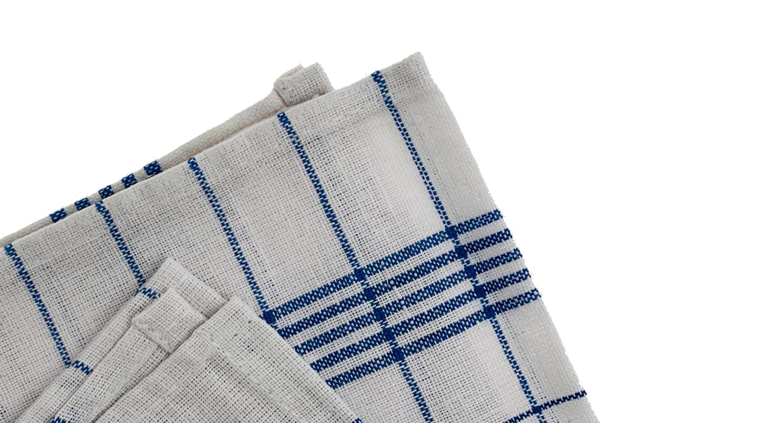 Geschirrtuch Halbleinen blau/weiss