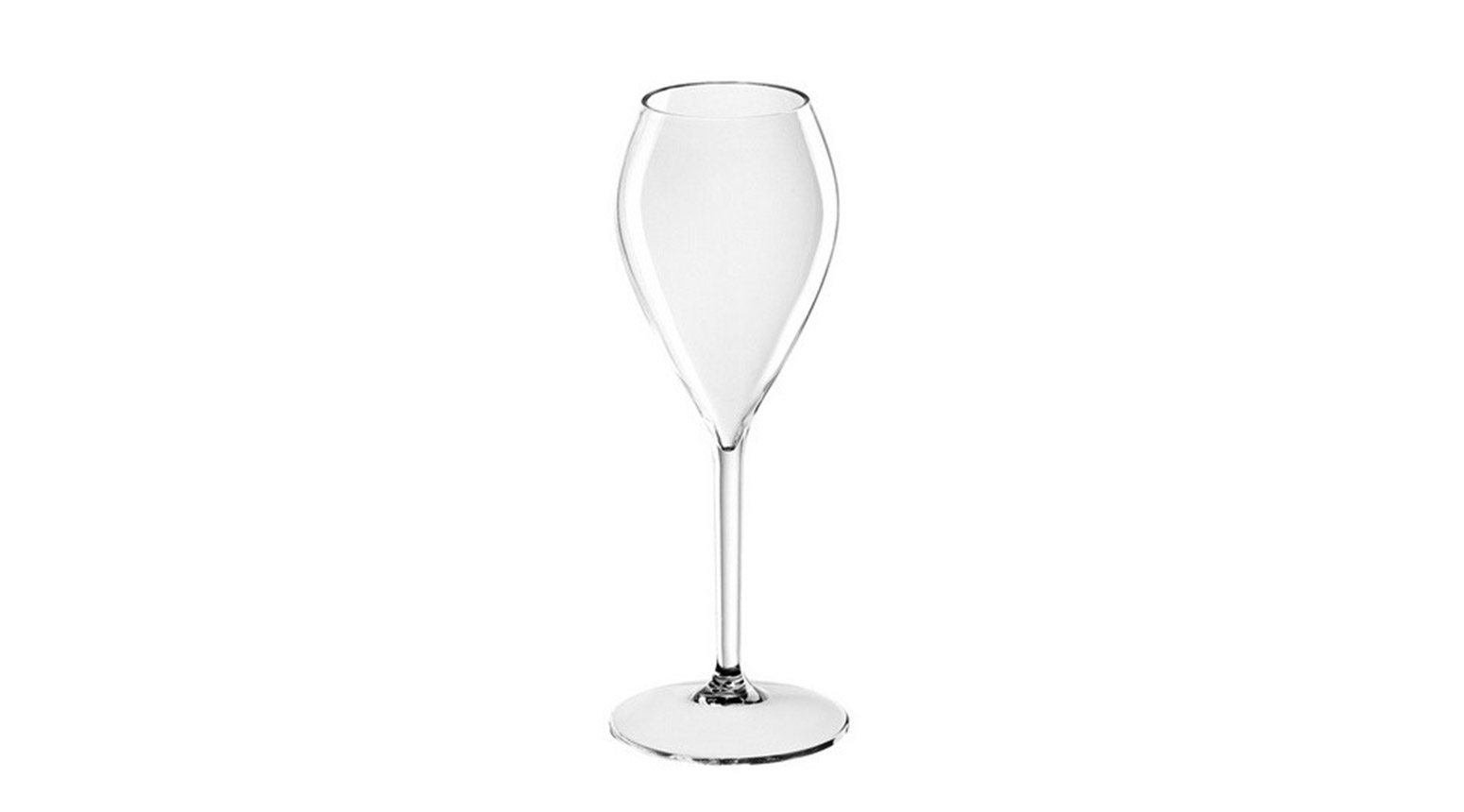 Champagnerglas, 240 ml, geeicht bei 0.1 L, Tritan, transparent