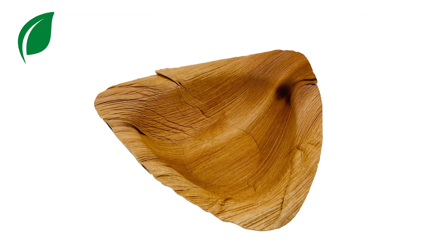 Palmblatt Bowl, triangle, 210 x 200 x 60 mm