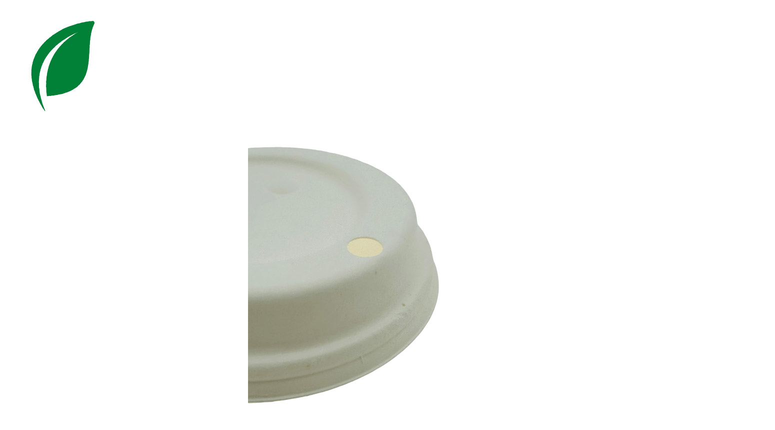 Deckel mit Trinkloch Ø 90 mm, Holzfaser, weiss