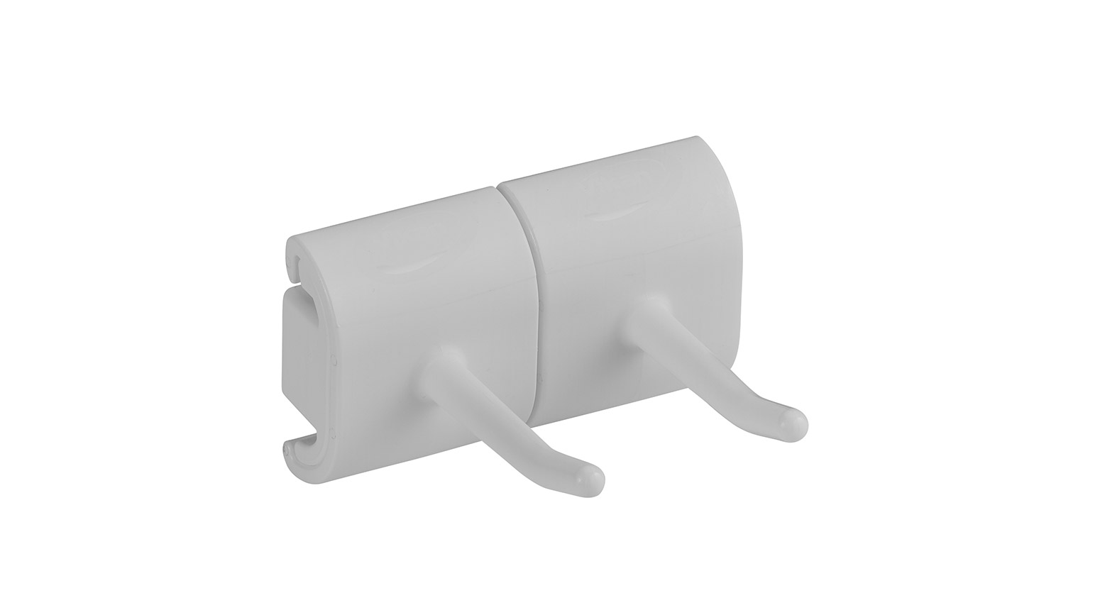 Hygienische Wandhalterung für 2 Produkte, 82 mm, weiss