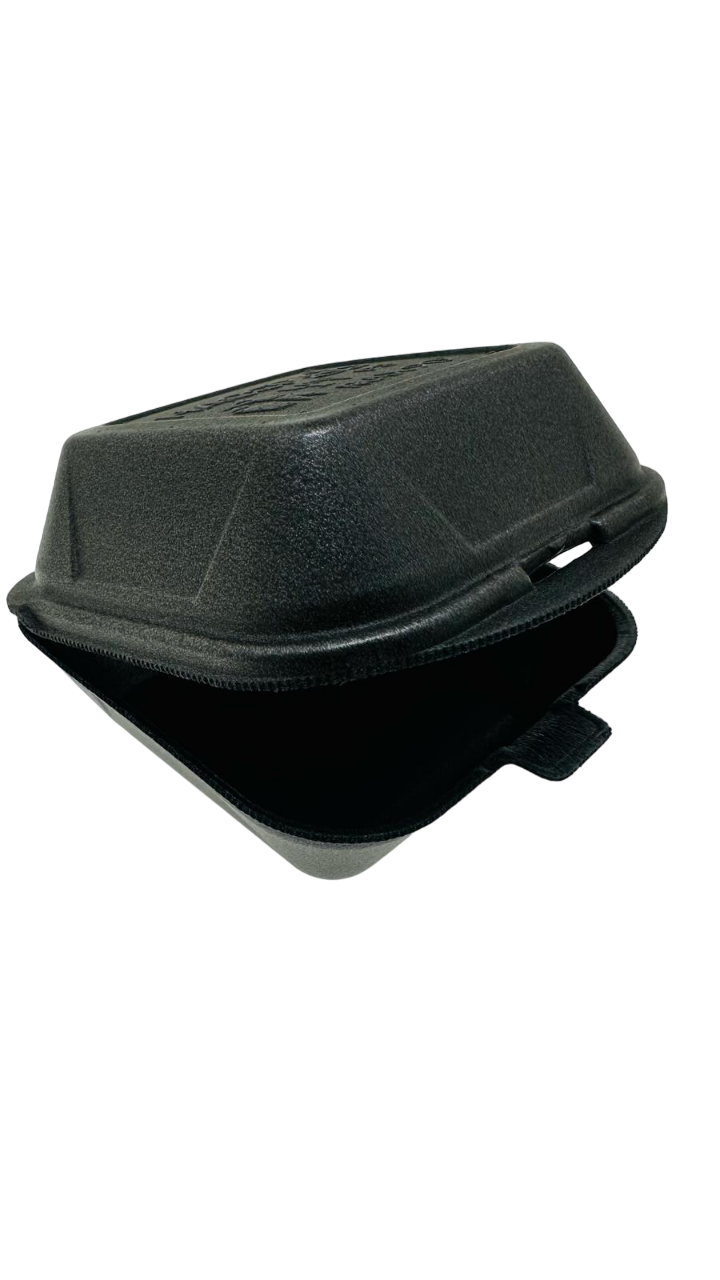 Hamburgerbox klein, 125 x 135 x 70 mm, EPS, schwarz