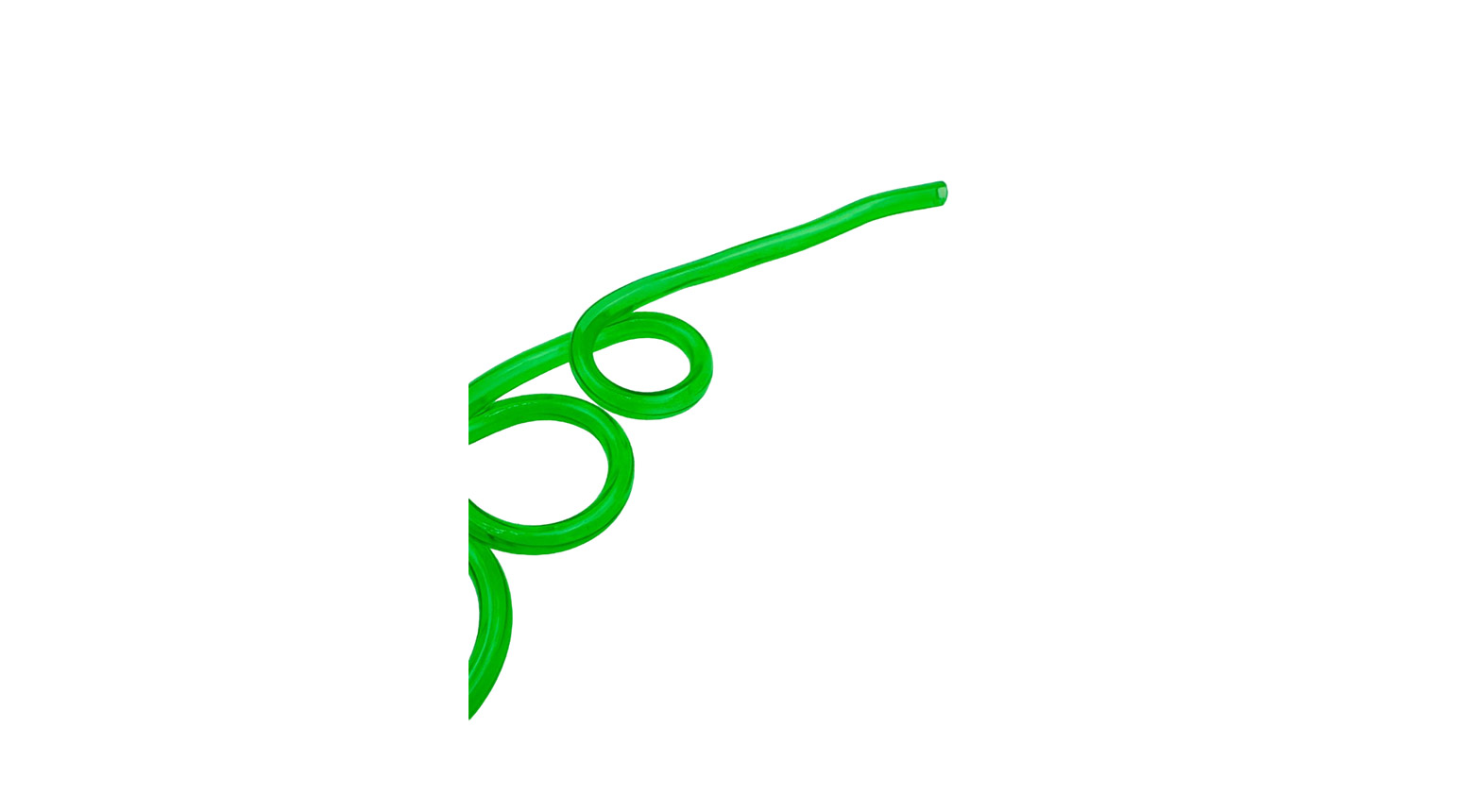 Trinkhalm "Curved" Ø 5 x 250 mm, PET, grün