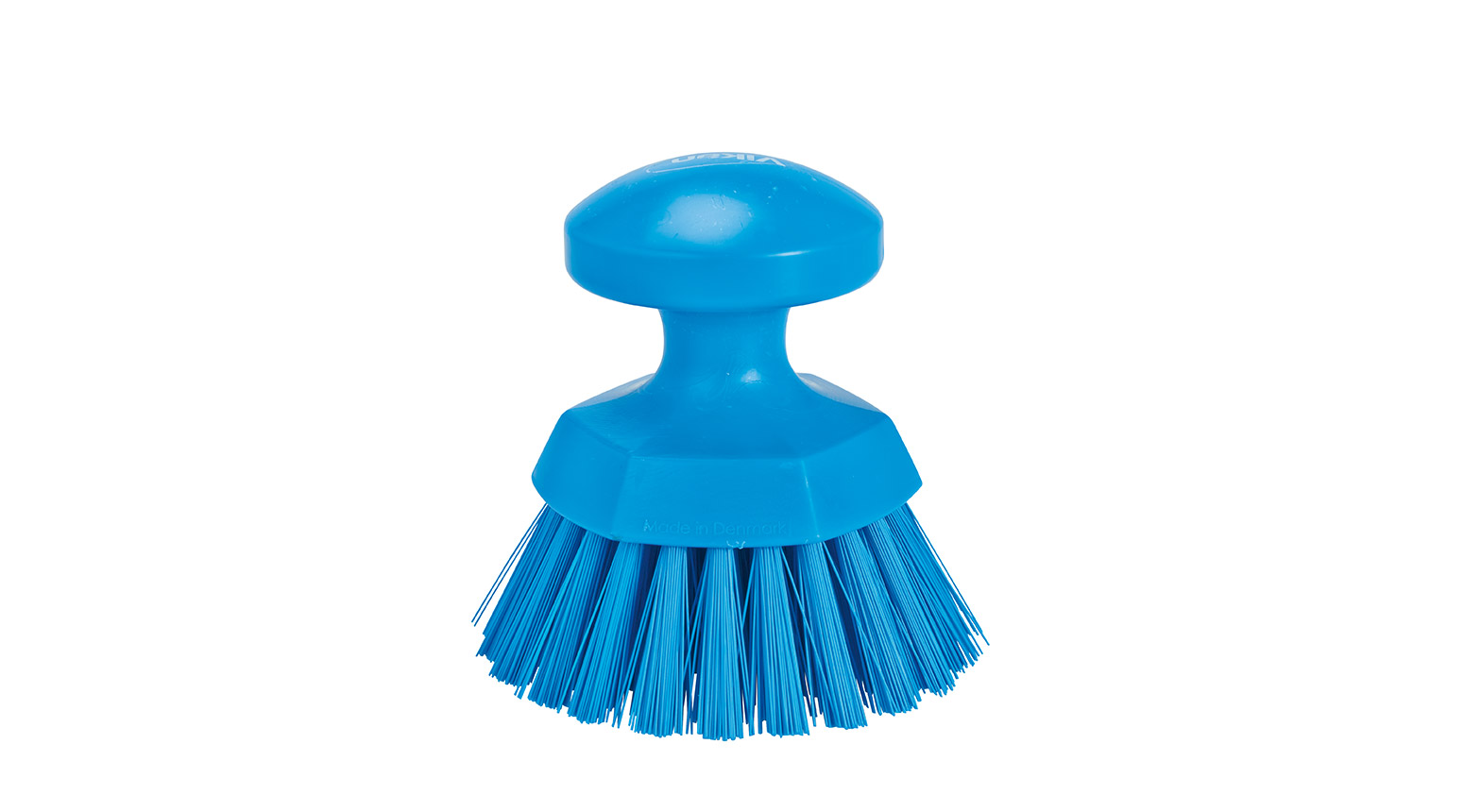VIKAN Runde Handbürste, hart, Ø 110 mm, Borstenlänge 44 mm, blau