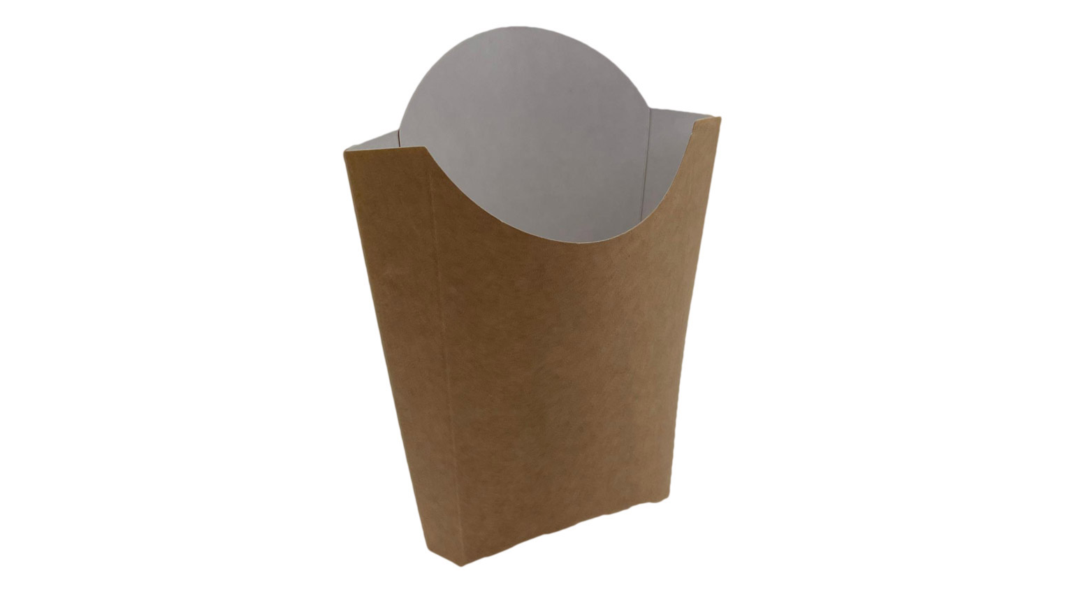 Pommes-Faltbecher "Kraft" gross, 124 x 57 x 170 mm, braun