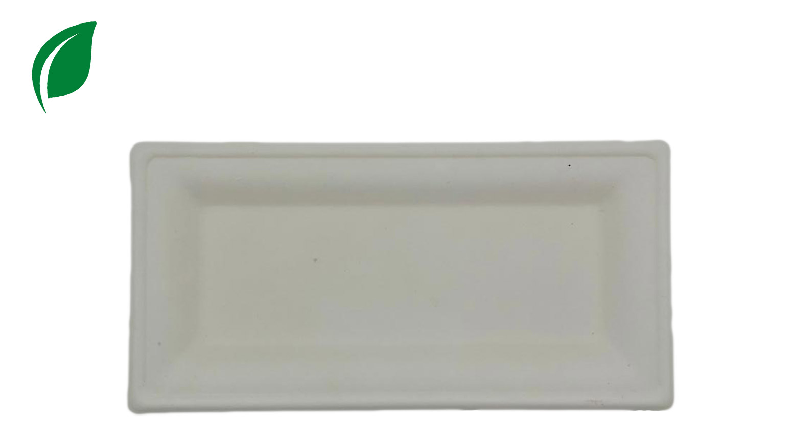 Teller ÖKO-LINE rechteckig, 260 x 130 x 20 mm, weiss