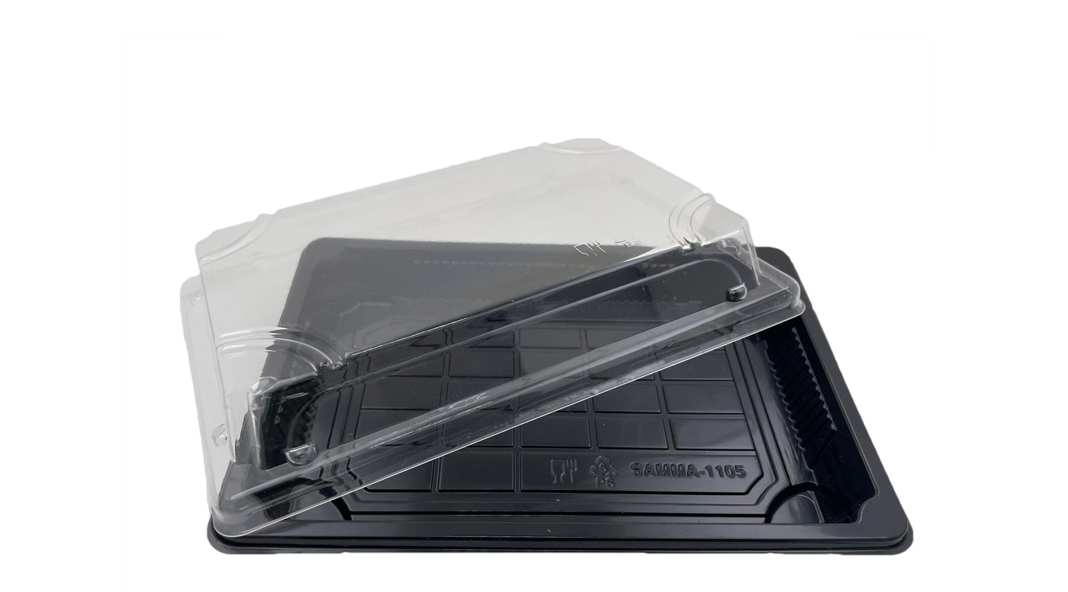 Sushibox, 185 x 130 x 20 mm, PS, schwarz