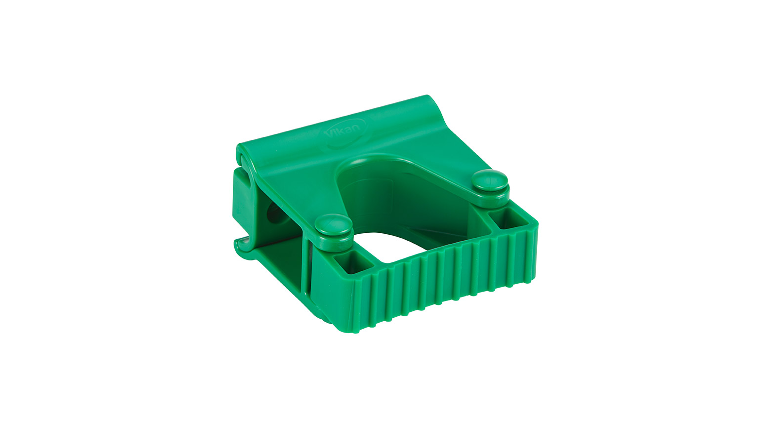 VIKAN Hygienische Wandhalterung, Gummi-Clip-Modul, 82 mm, grün