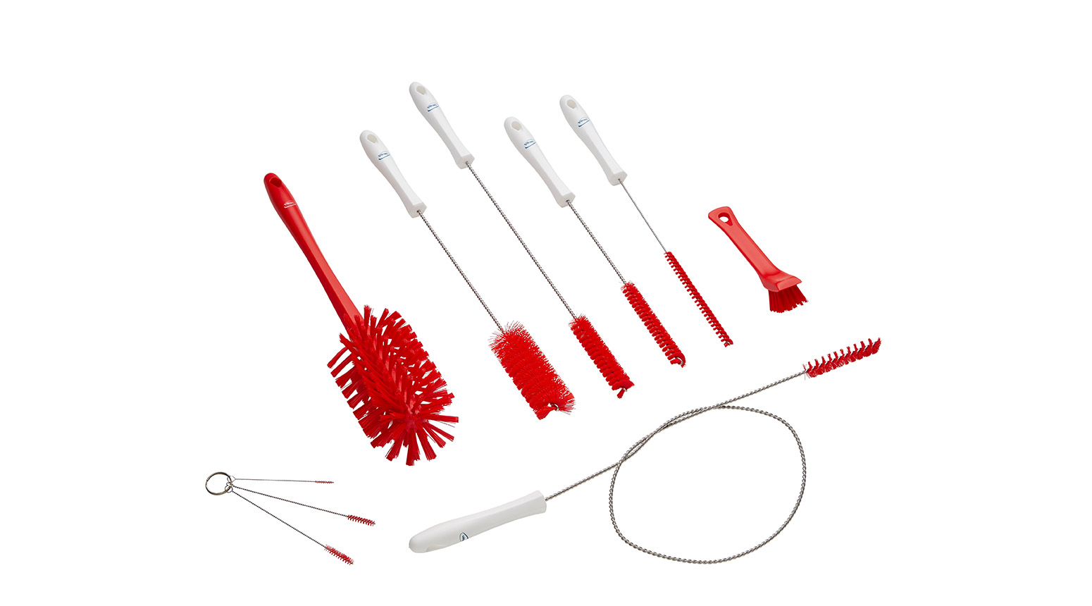 VIKAN Bürstenset Softeismaschinen, Länge bis 500 mm, rot