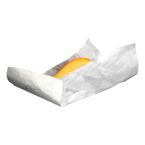 Einwickelpapier beschichtet 40 x 48 cm, Papier/HDPE, weiss