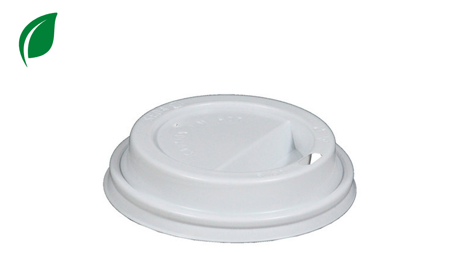 Deckel zu Kartonbecher ÖKO-LINE, Ø 80 mm, PLA, weiss