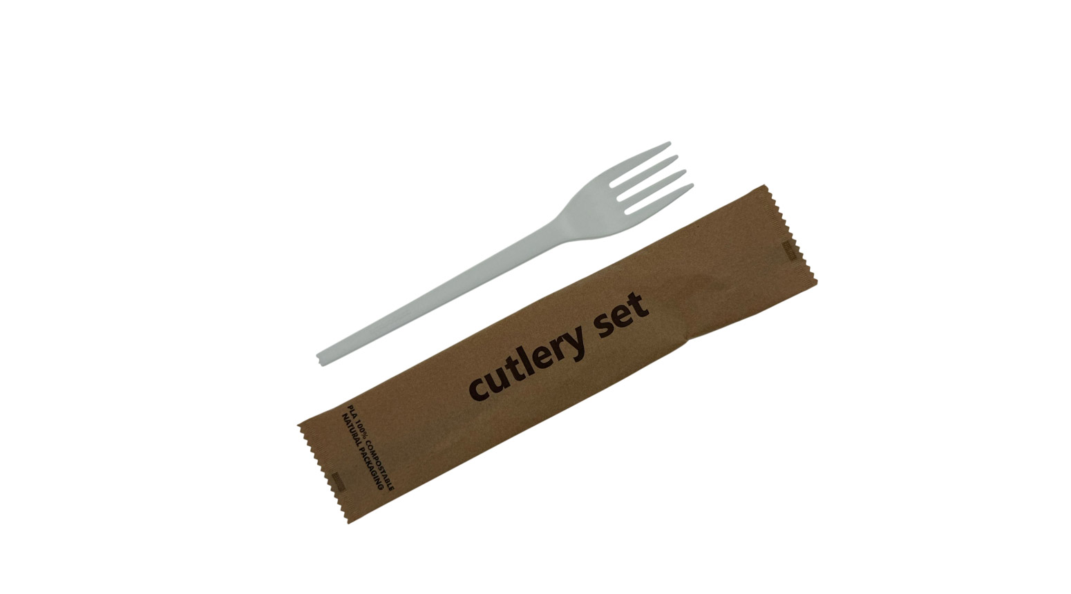 Gabel ÖKO-LINE, einzeln verpackt, 170 mm, CPLA, weiss