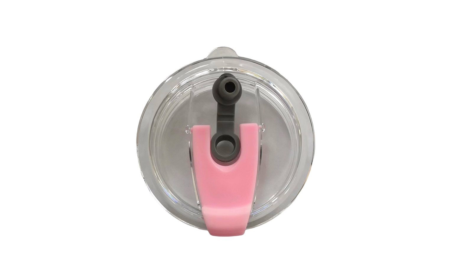 Mehrweg-Deckel "Coffee To Go" für Weck-Trinkglas, Ø 80mm, PS, transp./pink