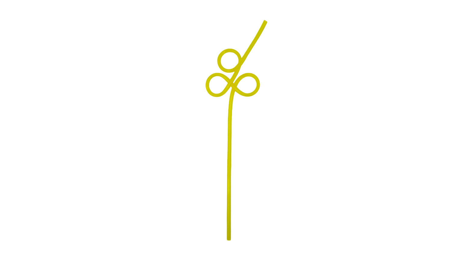 Trinkhalm "Curved" Ø 5 x 250 mm, PET, gelb