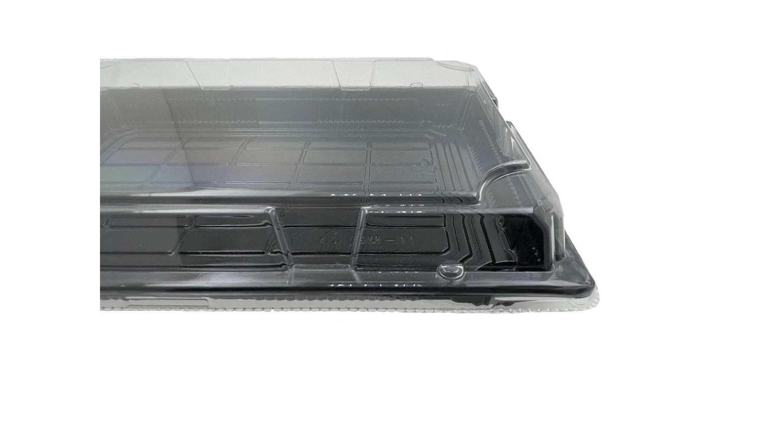 Sushibox, 255 x 187 x 23 mm, PS, schwarz