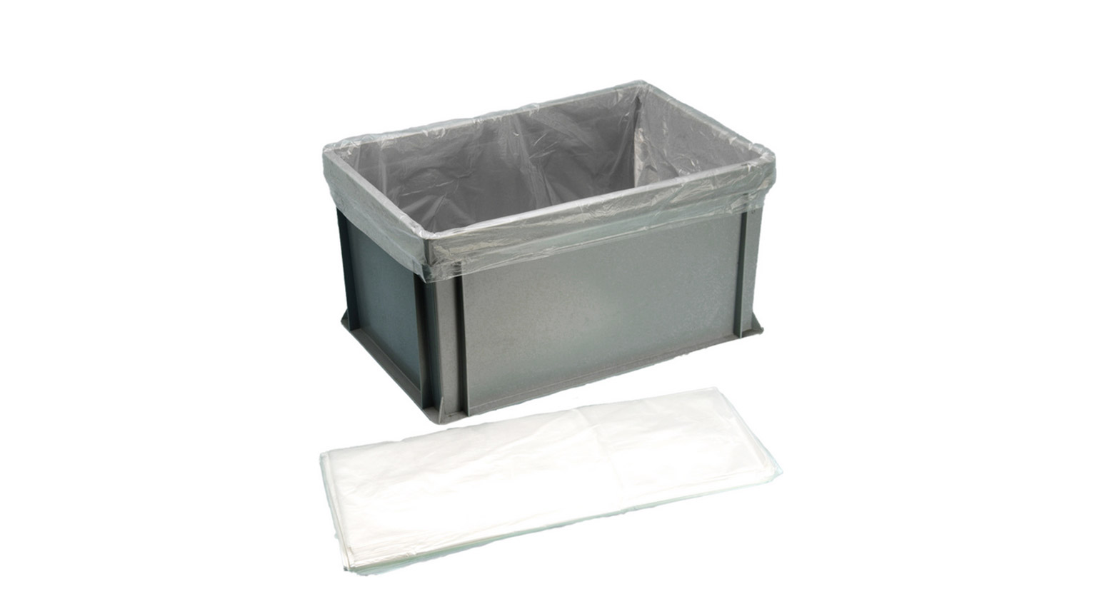 HDPE Harasseneinlagebeutel 60/20 x 80 cm, 8my, transparent