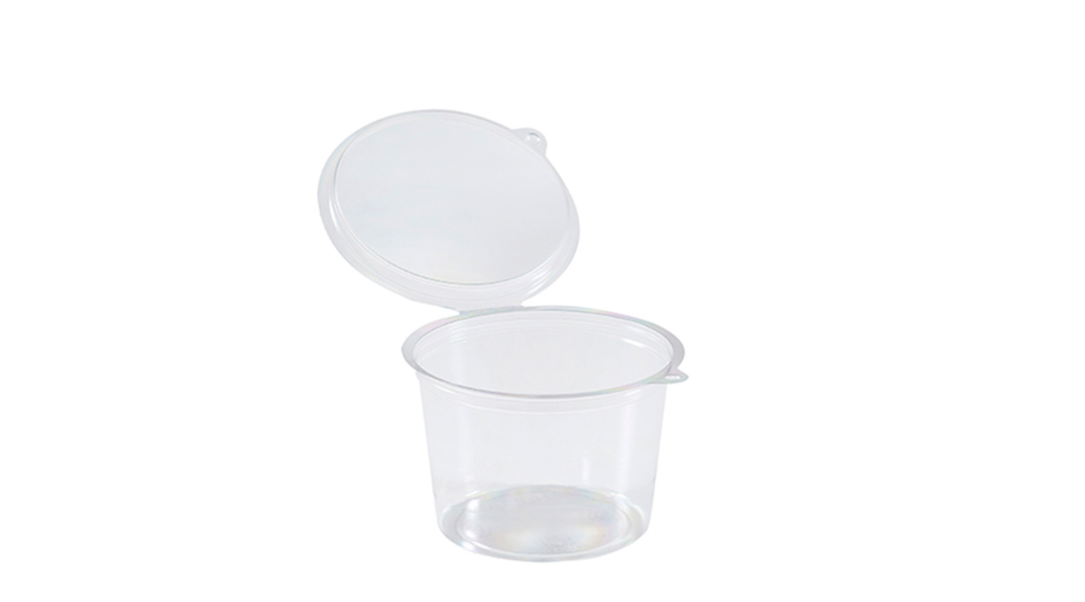 Salatschale mit Klappdeckel, 750 ml, Ø 120 mm, PET, transparent