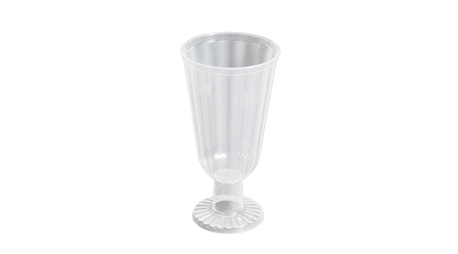 Kaffee Lutz Glas "stabil" 250 ml, Ø 73 x 140 mm, PP, transparent, 150 Stk. / Karton