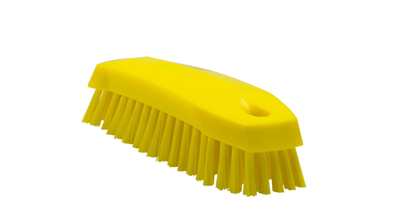 VIKAN Handbürste M, medium, 165 mm, Borstenlänge 26 mm, gelb