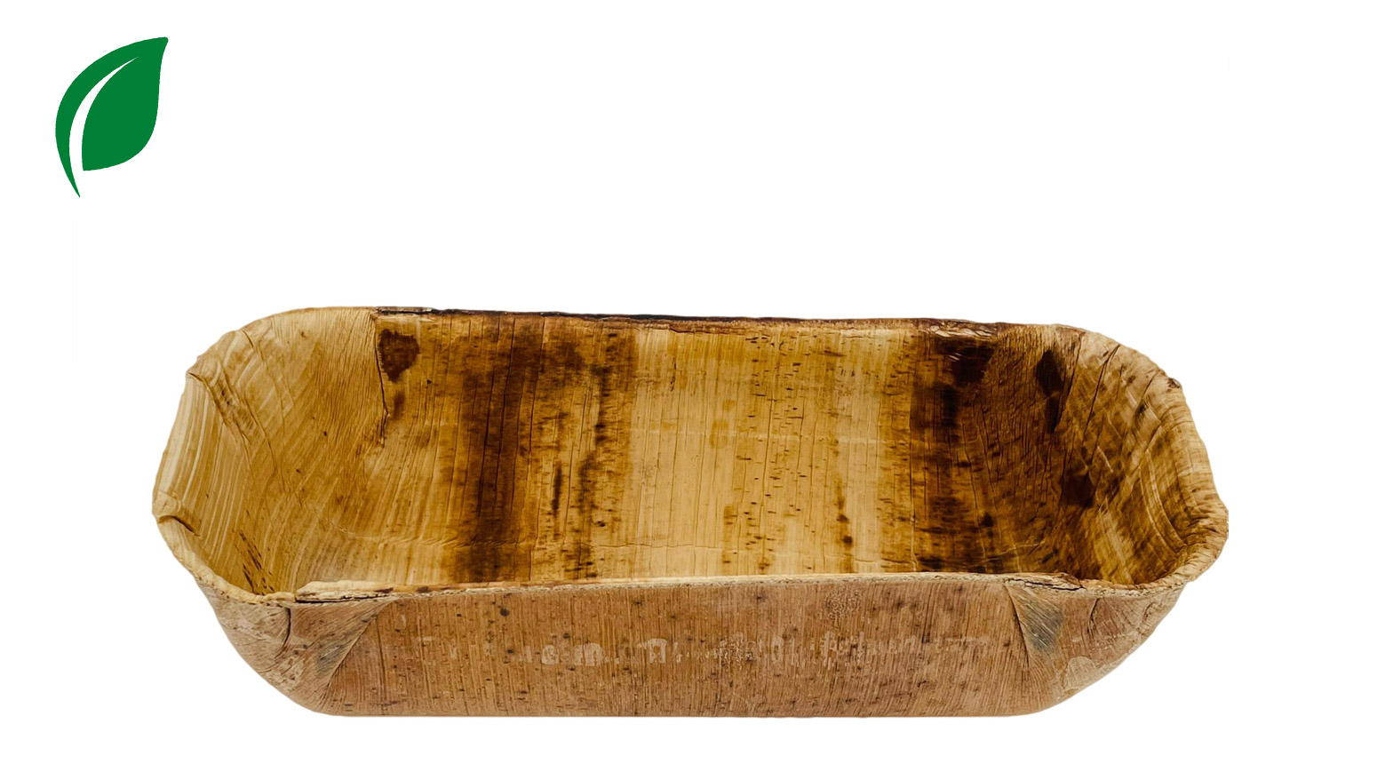 Palmblatt Bowl, rechteckig, 180 x 85 x 55 mm