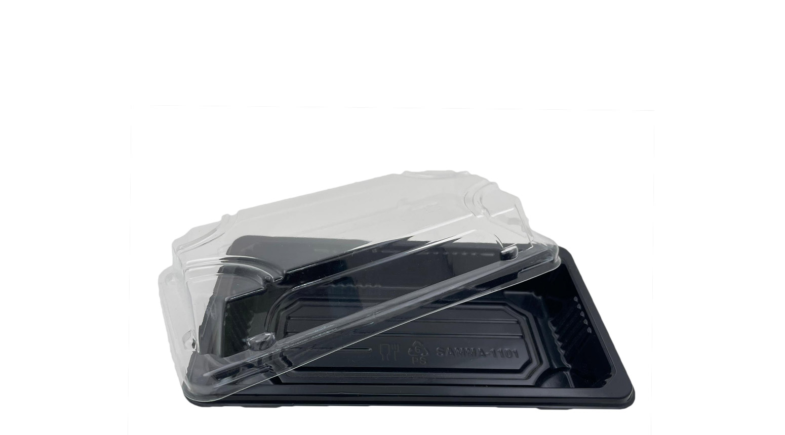 Sushibox, 160 x 90 x 20 mm, PS, schwarz