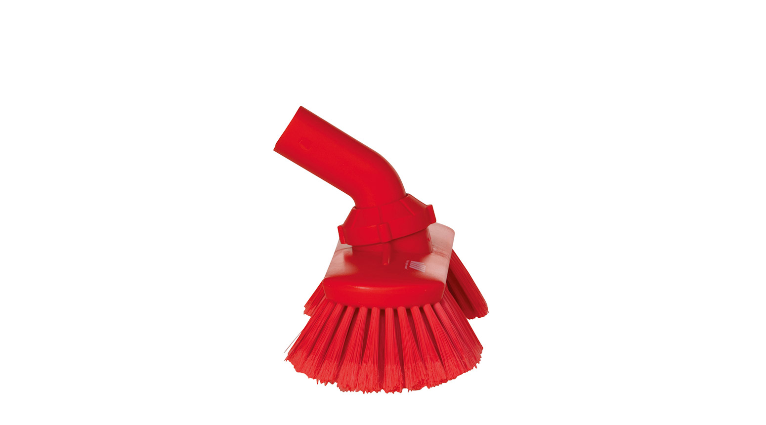 VIKAN Waschbürste mit Drehgelenk & Wasserdurchlauf, weich/gesplisst, 240 mm, rot
