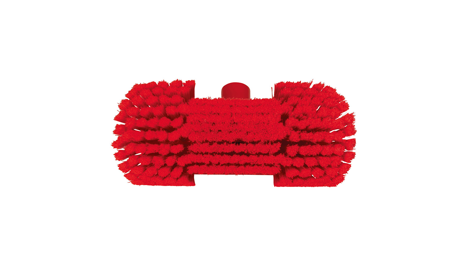 VIKAN Waschbürste mit Drehgelenk & Wasserdurchlauf, weich/gesplisst, 240 mm, rot