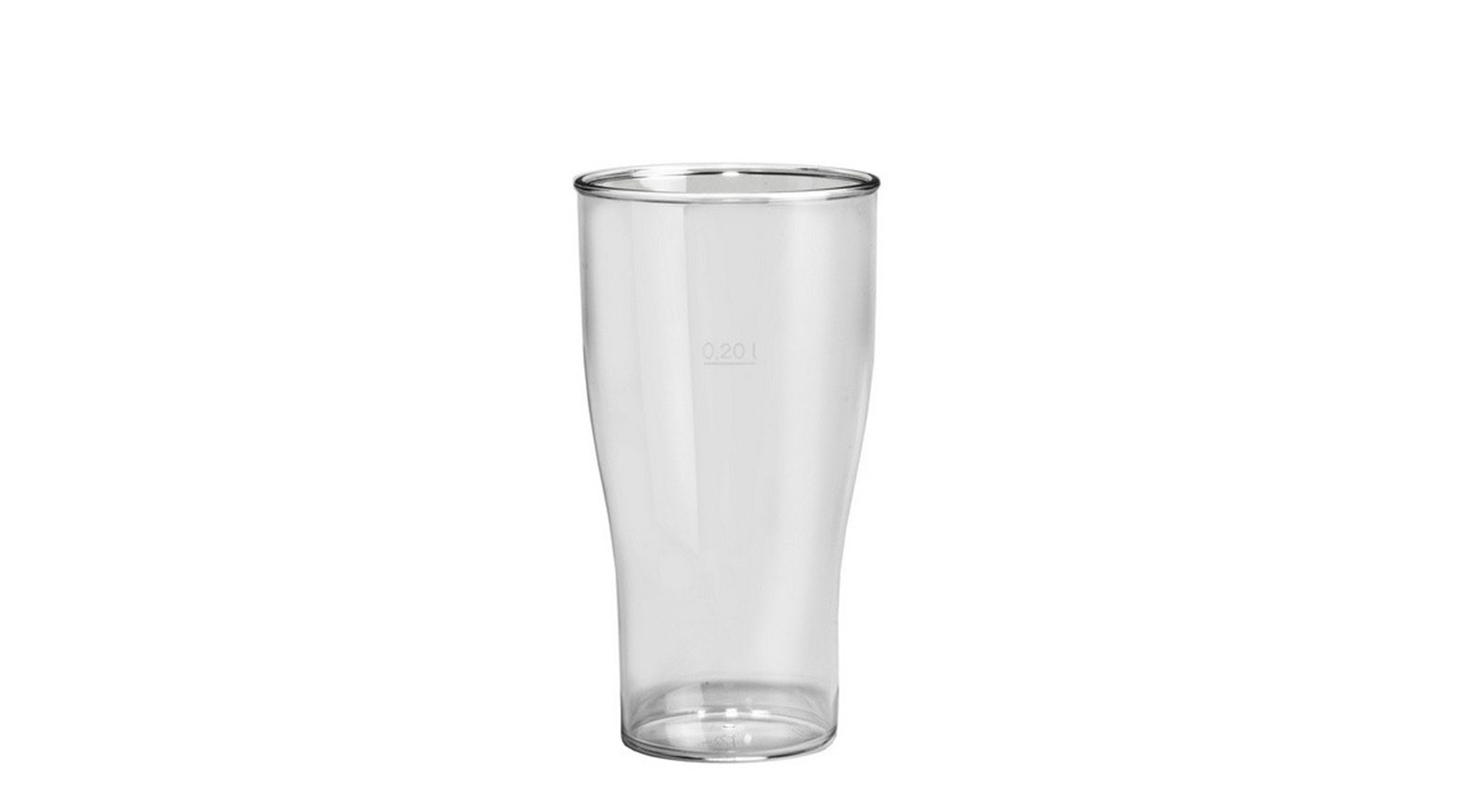 Weizenbierglas, 350 ml, geeicht bei 200 ml, SAN, transparent