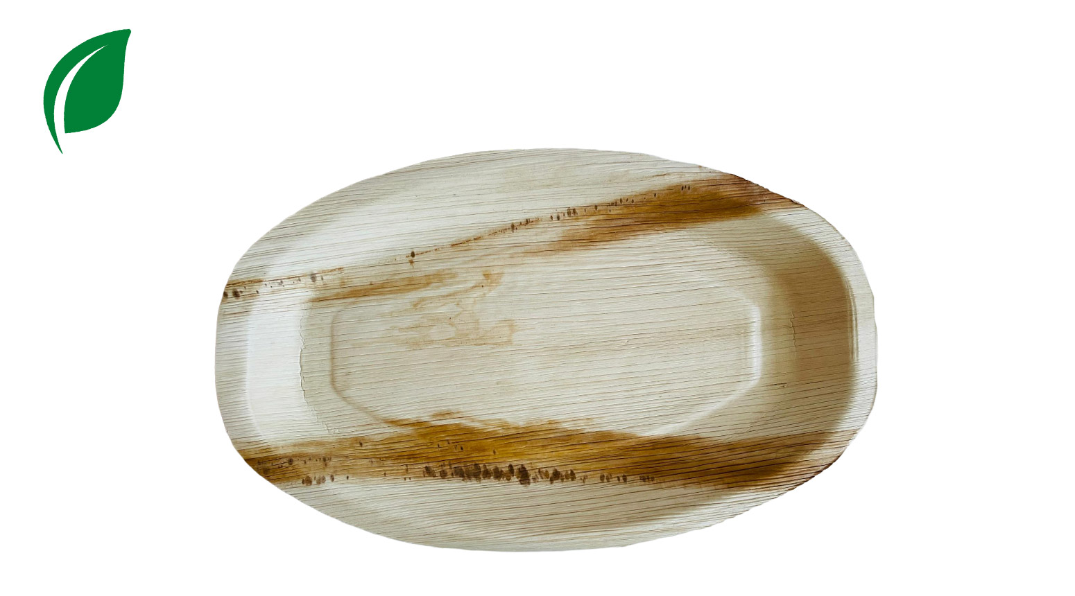Palmblatt Platte oval 410 x 270 mm, H: 25 mm