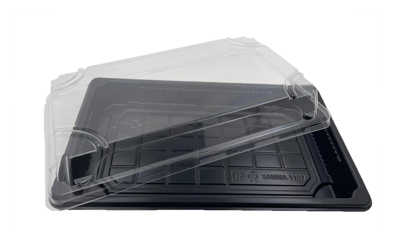 Sushibox, 220 x 135 x 20 mm, PS, schwarz