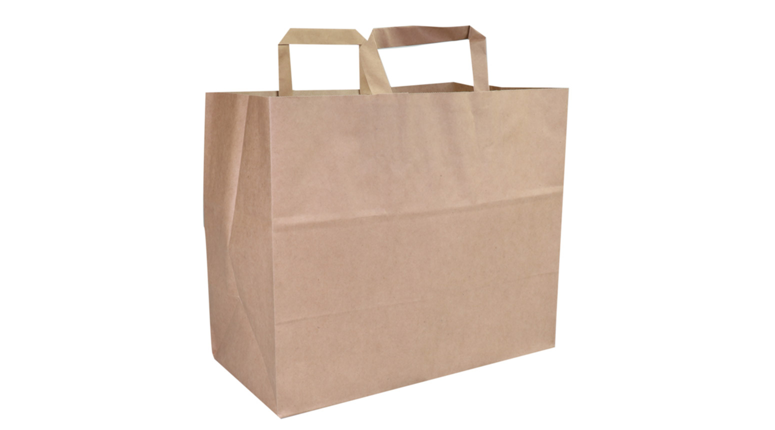 Papiertragetasche mit Henkel, 32 + 2x9 x 26 cm