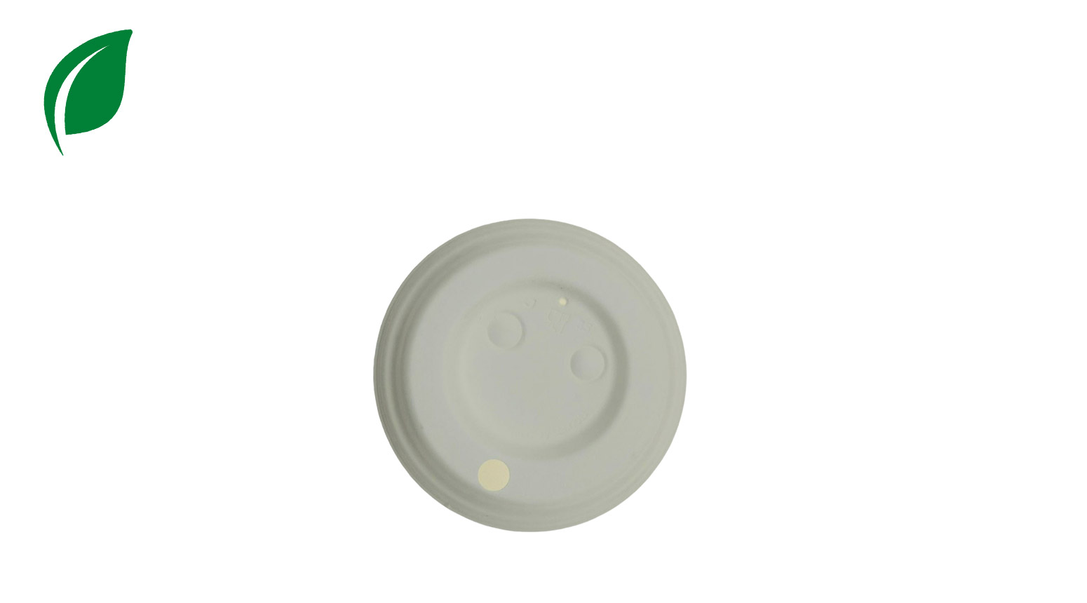 Deckel mit Trinkloch Ø 80 mm, Holzfaser, weiss