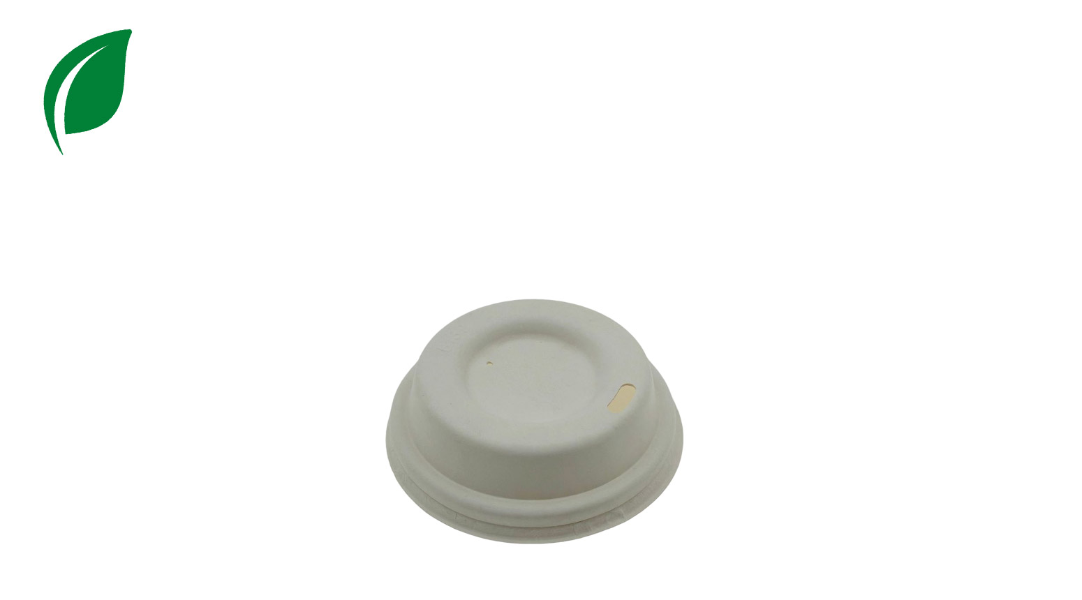 Deckel mit Trinkloch Ø 62 mm, Holzfaser, weiss