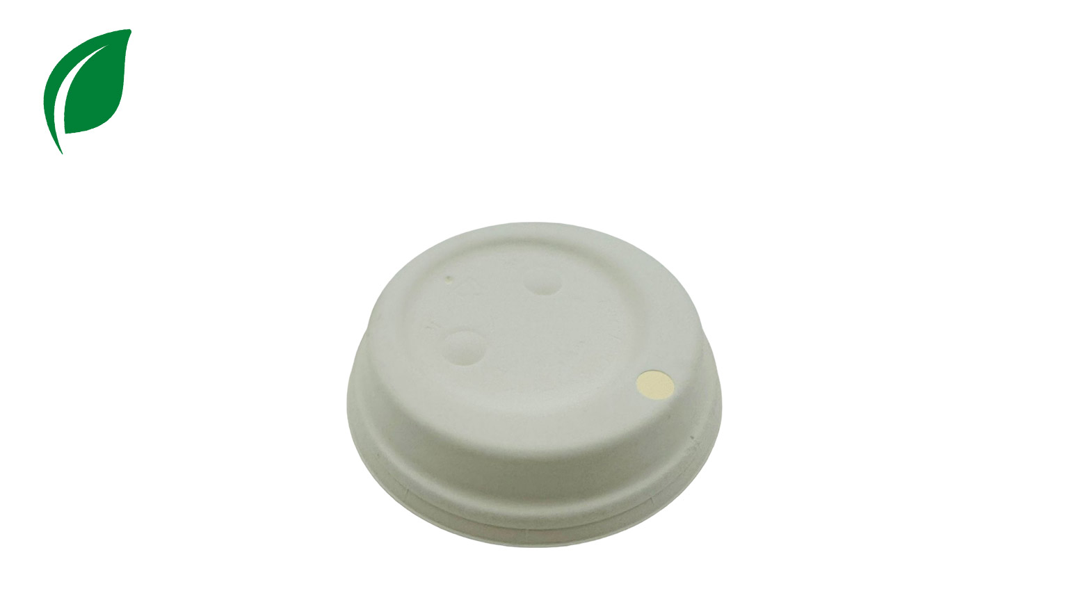 Deckel mit Trinkloch Ø 90 mm, Holzfaser, weiss