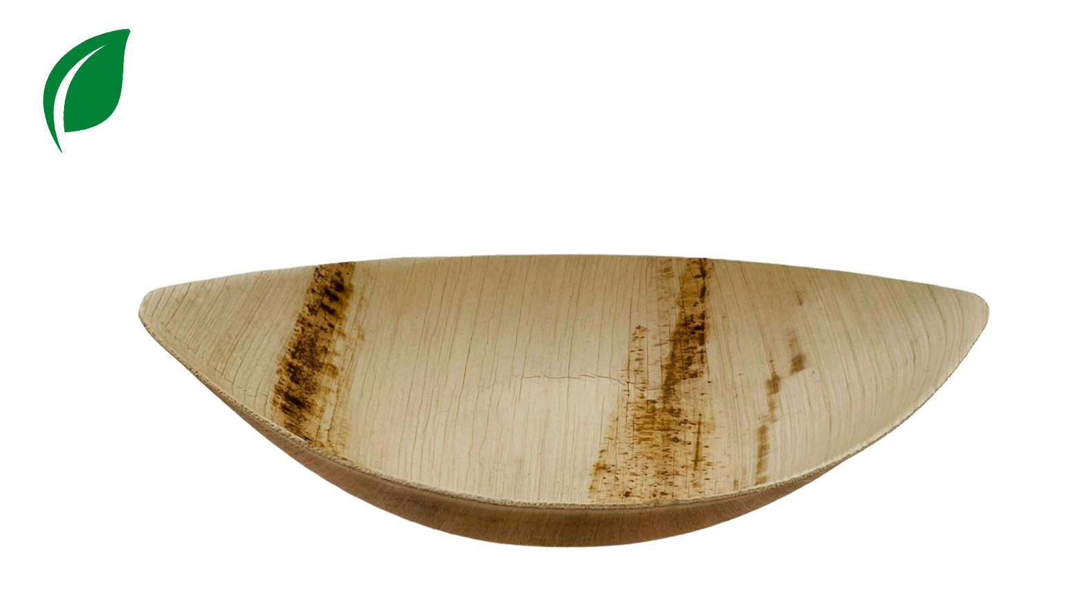 Palmblatt Schale Boot 220 x 135 mm, H: 40 mm