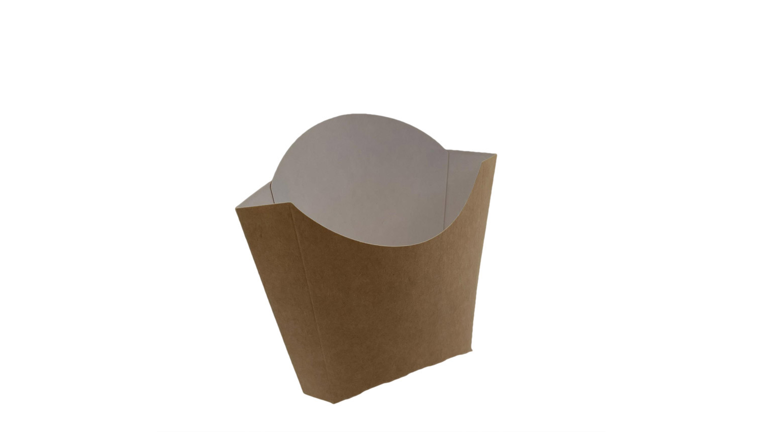 Pommes-Faltbecher "Kraft" klein, 111 x 63 x 125 mm, braun