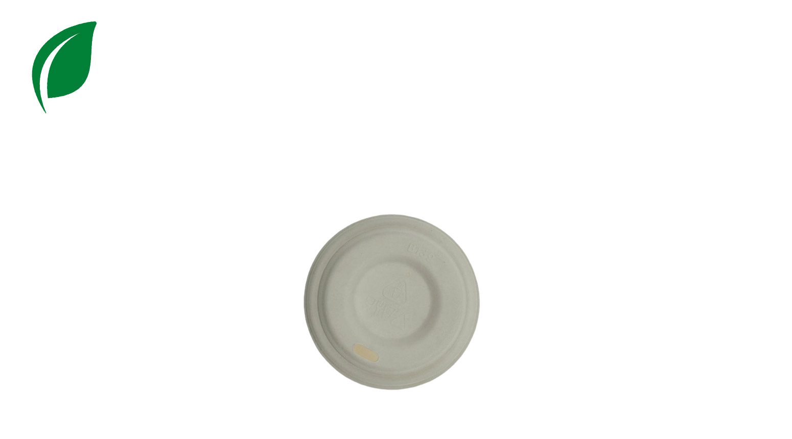 Deckel mit Trinkloch Ø 62 mm, Holzfaser, weiss