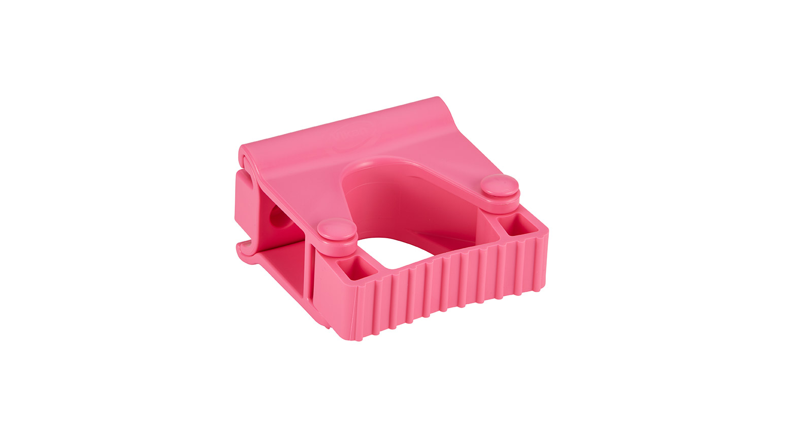 VIKAN Hygienische Wandhalterung, Gummi-Clip-Modul, 82 mm, pink