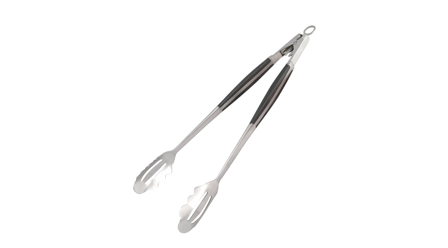 Grillzange aus Edelstahl, 45 cm, silber
