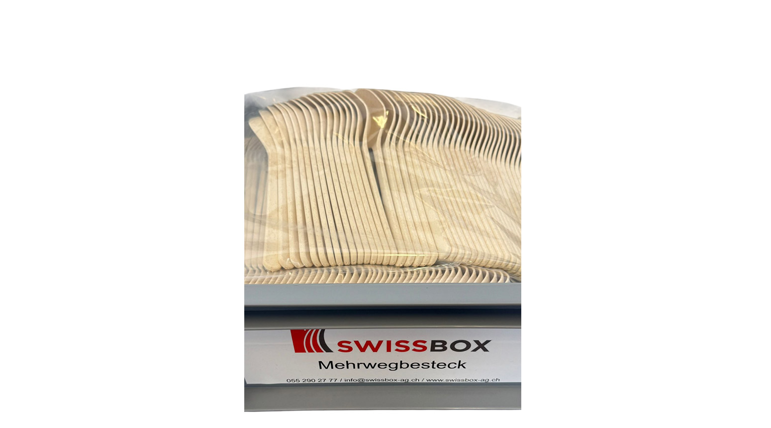 Löffel, Mehrwegbesteck, 200 mm, PP, nature, inkl. Transportbox