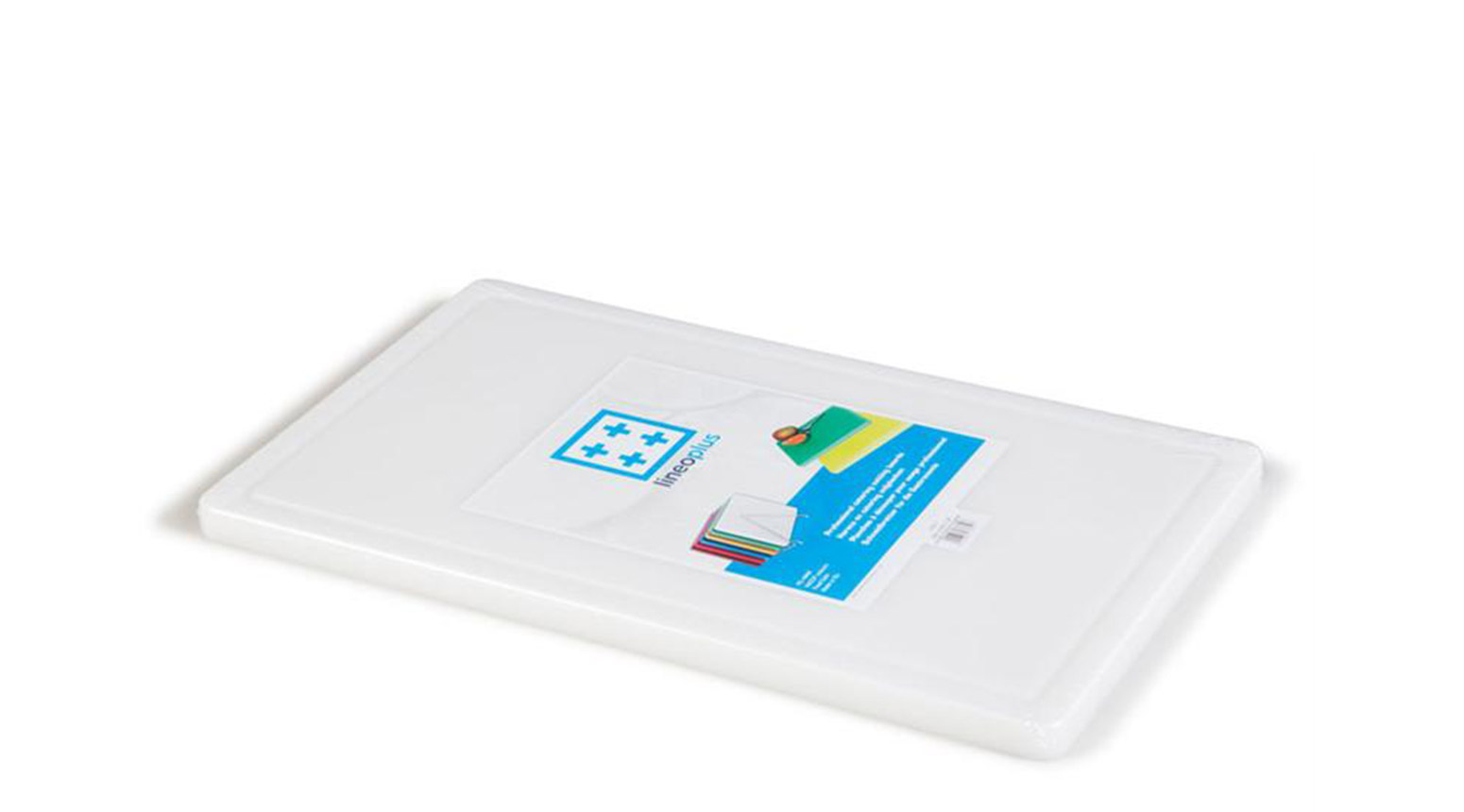 Schneidbrett, 500 x 300 x 20 mm, mit Saftrinne, weiss