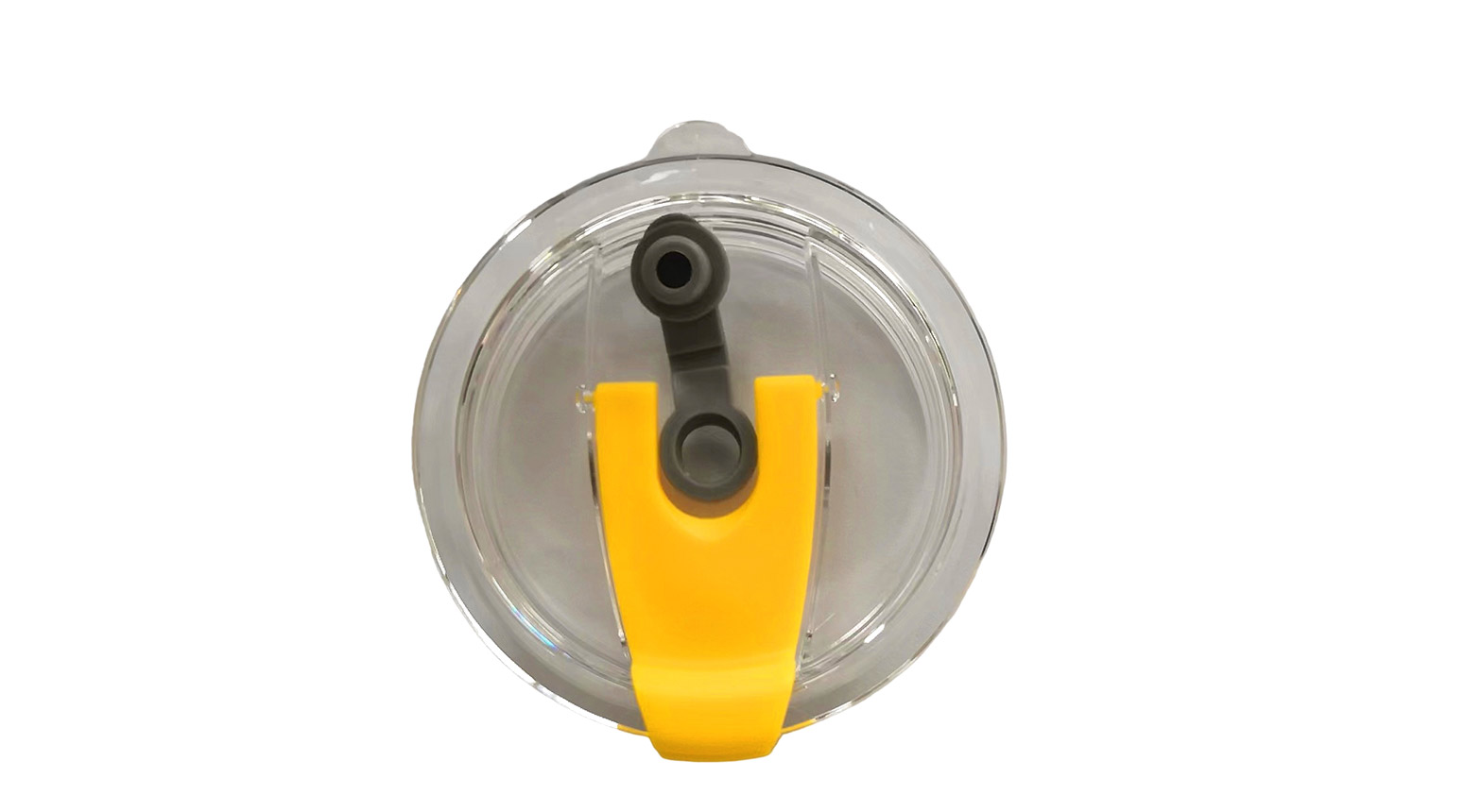 Mehrweg-Deckel "Coffee To Go" für Weck-Trinkglass, Ø 80mm, PS, transp./gelb
