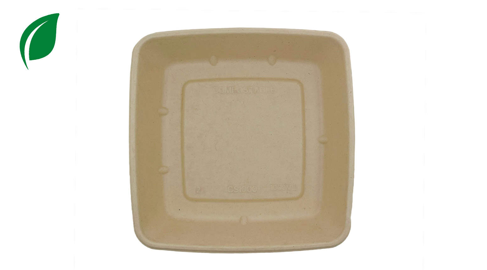 Menüschale ÖKO-LINE, 1-teilig, 1'000 ml, 203 x 203 x 42 mm, nature